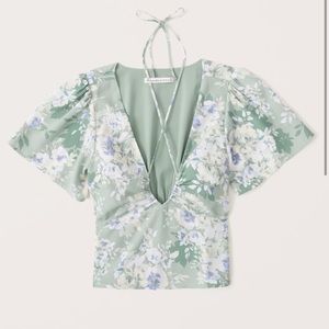 NWT Abercrombie & Fitch Keyhole Strappy Blouse